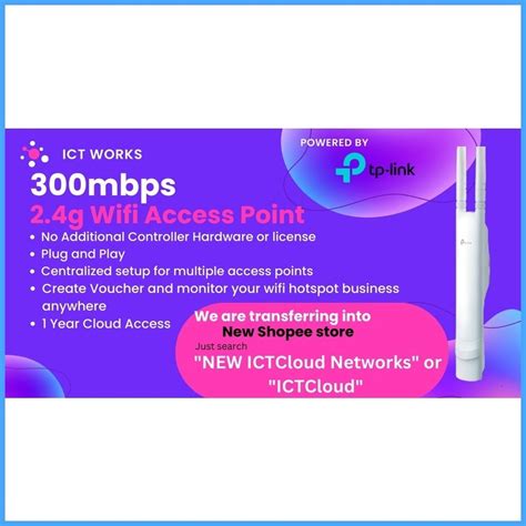 PISO WIFI 2.4g Wifi Access Point with Cloud Hotspot Server.